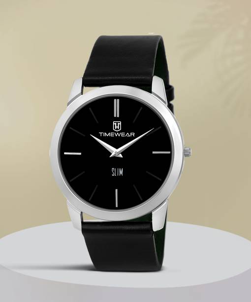 Price History of Slim Series Two Hands Black Leather Strap Analog Watch For Men 289WDTG