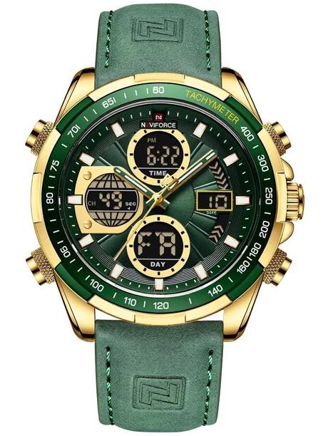 NF9197L Analog-Digital Watch - For Men NF9197L-GOLDENGREEN