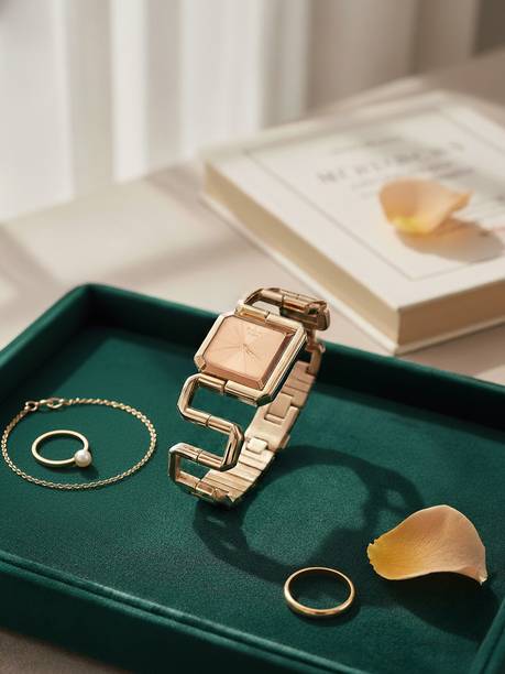 Titan Raga Delight RoseGold Dial Gold & RoseGold SS Strap Analog Watch - For Women NT95155KM01,87049PP22W,95155KM01,NU95155KM01
