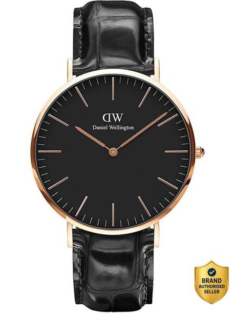 Classic Reading Black color Round - 40 mm diameter Analog Watch  - For Men DW00100129