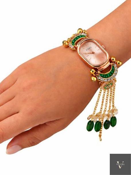 Analog Watch - For Women Vintage Kundan Bracelet Watch for Women