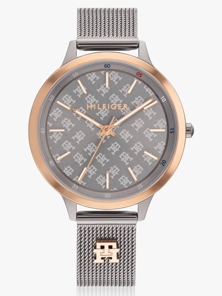 Tommy Hilfiger Grey Dial Grey Stainless Steel Strap Analog Watch - For Women TH1782587