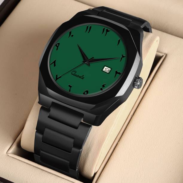 CERO CR-AR-1001 Heritage Series Arabic Date Dial Quartz Black Stainless Steel Strap Analog Watch  - For Men