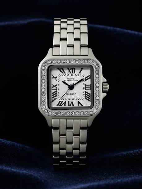 Rhinestone Silver Sunray Dial | Vintage Collection Women's Silver Analog Watch Analog Watch - For Women FCU11BSM