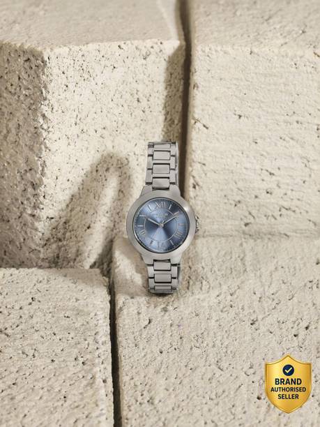 Sonata Poze 8 Quartz Blue Dial Silver Alloy Strap Analog Watch - For Women SP80158SM01W