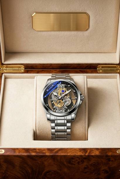 Premium Skeleton Dial Mechanical Movement Analog Watch Analog Watch - For Men SK-MECH-LUX