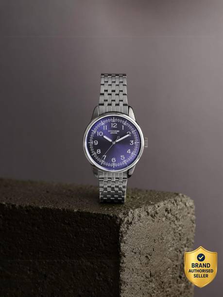 SONATA Sonata Poze 8 Quartz Arsenic blue Dial Gun Stainless Steel Strap Analog Watch - For Men SP70110QM01W