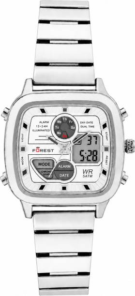Digital Watch  - For Men F-501-SLVR-WHT-D