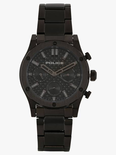 Police Multifunction Black Dial Black Stainless Steel Strap Analog Watch - For Men 6150WM01,68018PP01,90195SM02,NTPLPEWJK0006206