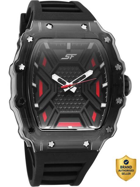SF Maiden Voyage Quartz Multifunction Black Dial Black Silicon Strap Analog Watch - For Men 77178PP08W