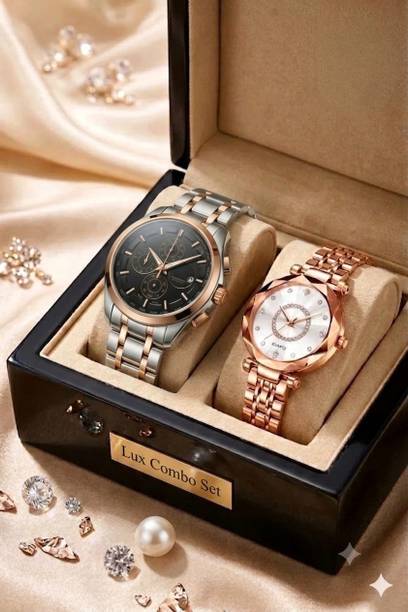 Chrono-Lux Premium Royal Heritage Collection Elite Couple Edition Analog Watch - For Couple CP-LUX-COMBO-02