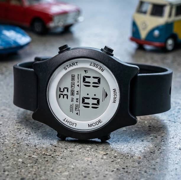 Unisex Multifunctional, LED Light Display, Sports Watches for Kids Above 6 Years Digital Watch  - For Boys & Girls KD-212 BLACK