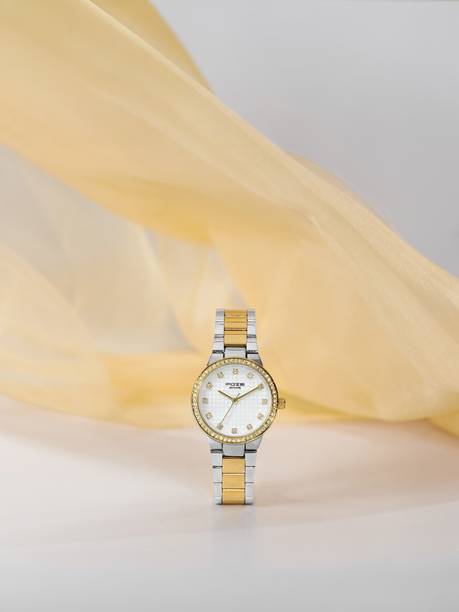 Sonata Poze Bi-Metal Breeze Quartz White Round Dial Women's Watch Analog Watch - For Women SP80120BM01,SP80120BM01W