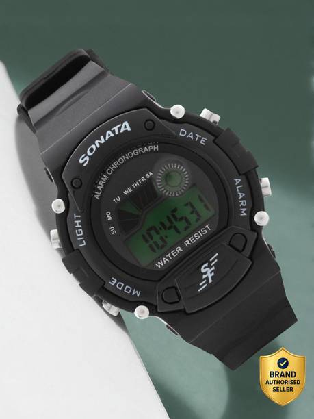 SF Digital Black Plastic Strap Digital Watch - For Men NT7982PP03,NU7982PP03