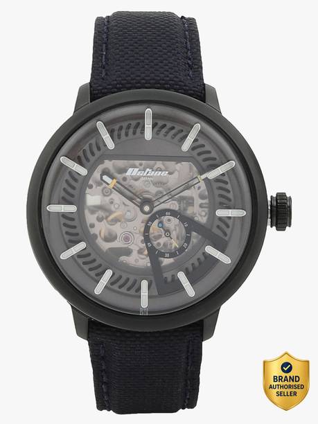 Titan Octane Mechanical Anthracite Dial Blue Nylon Strap Analog Watch  - For Men NT1858NL01