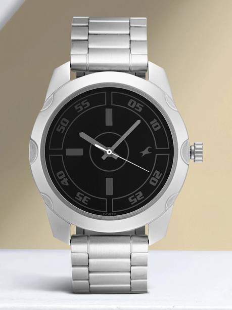 Fastrack Anthracite Dial Silver Stainless Steel Strap Analog Watch - For Men NT3123SM01,NP3123SM01