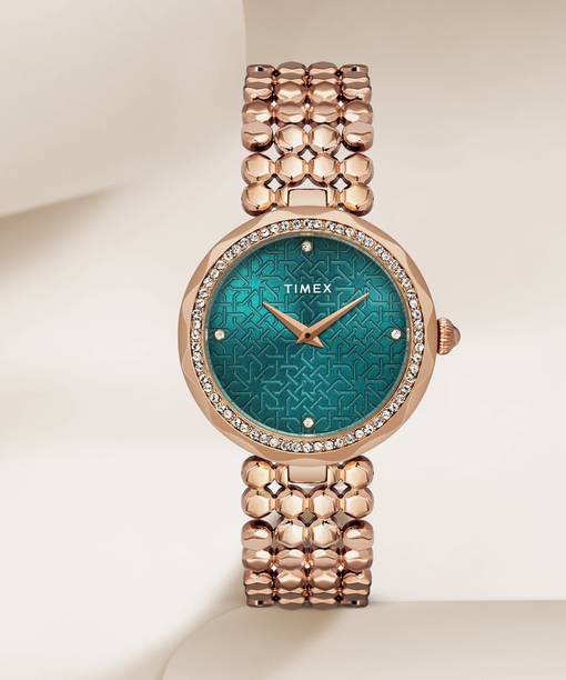 Fria Round 34mm Green Dial Analog Watch - For Women TWEL13907