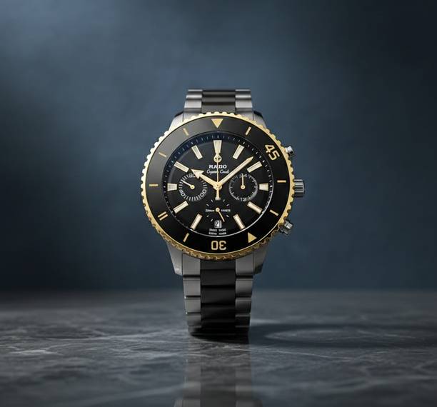 FLORED Captain Cook Ceramic Chronograph Black Captain Cook Chronograph Analog Black Analog Watch  - For Men