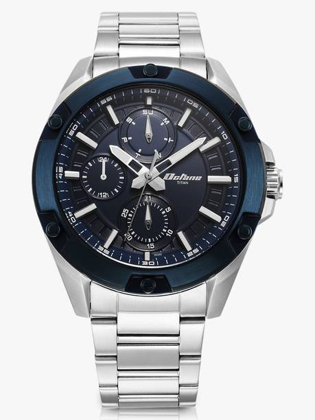 Titan Octane Multifunction Blue Dial Silver Stainless Steel Strap Analog Watch - For Men NT90143KM02,SP80017QL01,90143KM02,NU90143KM02