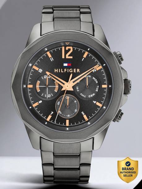 Tommy Hilfiger Multifunction Black Dial Grey Stainless Steel Strap Analog Watch - For Men TH1792061,NTTH1792061,NTTH1792061W