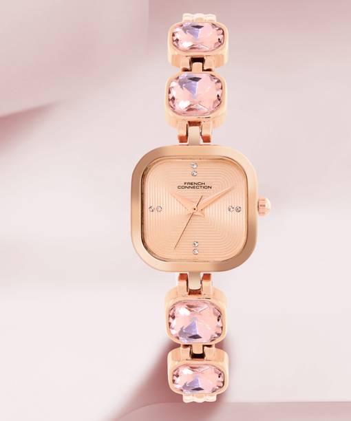 Square Dial Stone on Strap Analog Watch - For Women FCN0106RGM