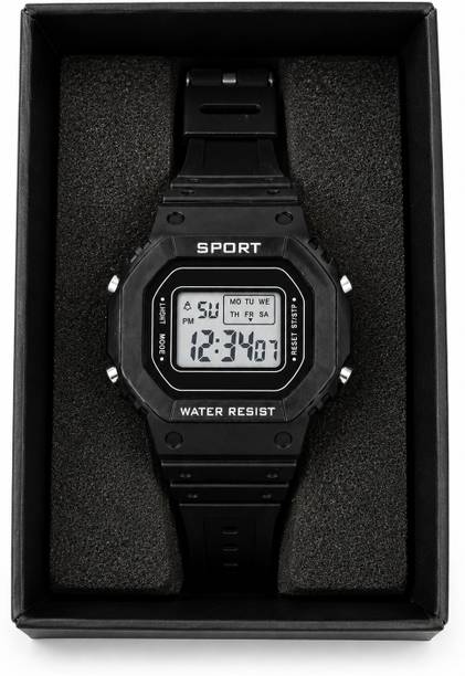 Digital Watch  - For Boys black digital watch for boys