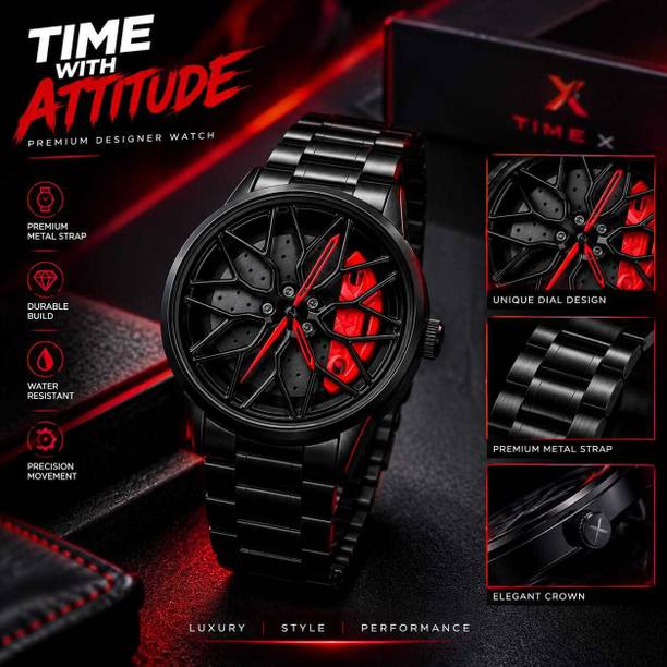 Manuvar Car wheel watch rotating gyro analog watch Analog Watch  - For Men