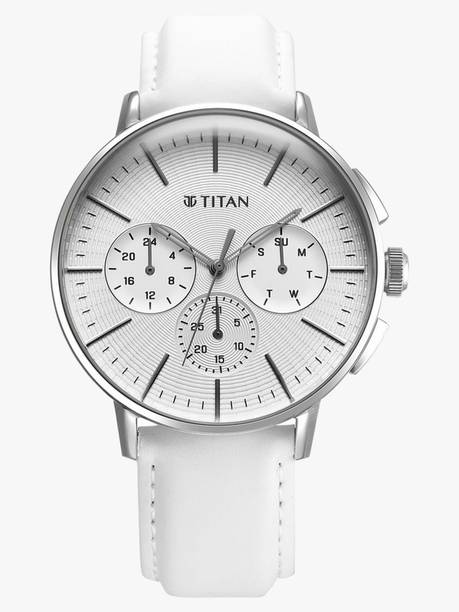 Titan Silver Round Dial Stainless Steel Watch For Men Analog Watch - For Men 90200SL04