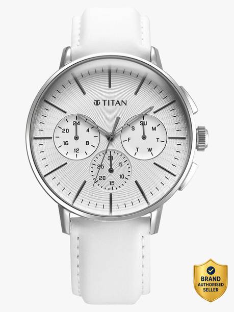 Titan Silver Round Dial Stainless Steel Watch For Men Analog Watch - For Men 90200SL04