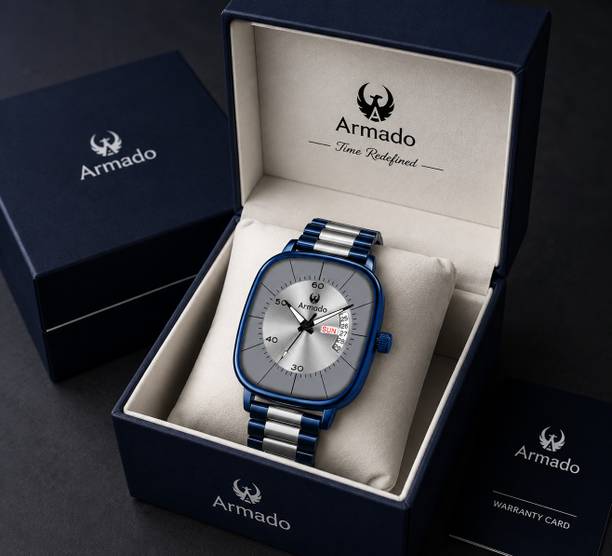 ARMADO AR-MH-2610-Dolphin Grey Armado Titanium Grey Day-Date Premium Analog Watch for Boys Analog Watch  - For Men