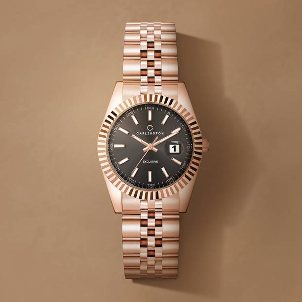 Carlington exclusive Series Premium Ladies Wrist Analog Watch - For Women 8811 Rose Black