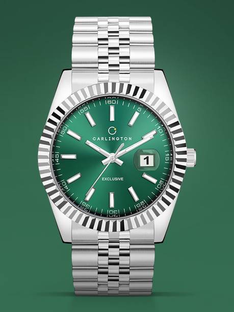 Carlington exclusive Series Premium Gents Wrist Analog Watch - For Men Exclusive 8811 Steel Green Gents