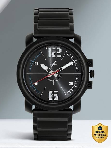 Fastrack Hitlist Black Dial Black Stainless Steel Strap Analog Watch - For Men NT3039NM02,NU3039NM02