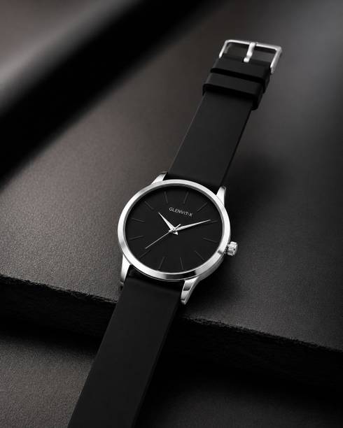 Analog Watch for Men | Black Dial & Silver Bezel | Comfortable Silicone Strap Analog Watch  - For Men & Women And Boys 129
