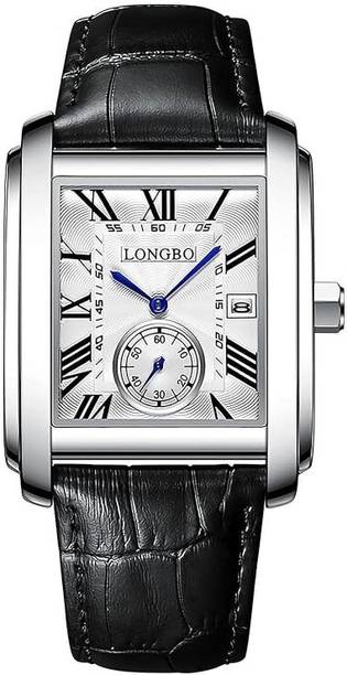 Analog Watch - For Men Watch Rectangular Shape Alloy Case Casual Genuine Leather Strap Watch for Men