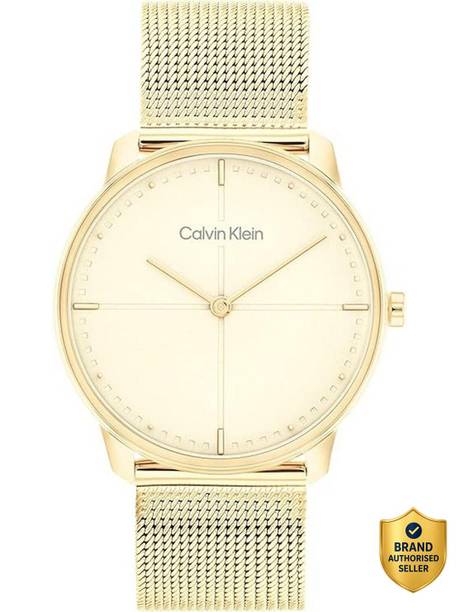 Calvin Klein Ck Iconic Qtz Basic Slim Champagne Round Dial Unisex Watch / Analog Watch  - For Men & Women 25200159