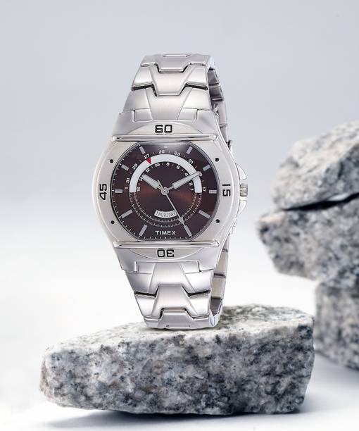 Round 44mm Brown Dial Analog Watch - For Men TW000EL09
