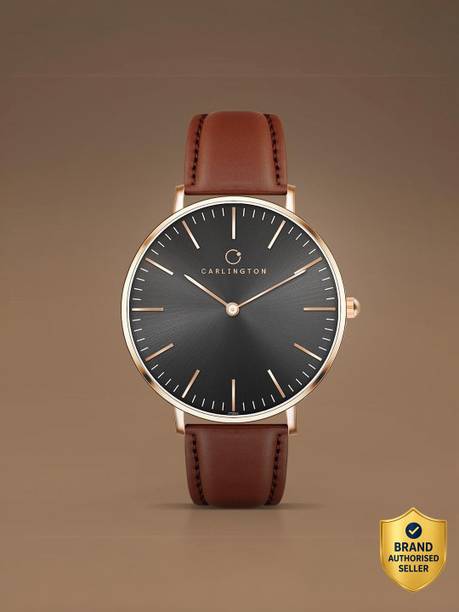 Carlington Iconic Series Premium Gents Wrist Watches Analog Watch  - For Men Iconic 2043 Brown
