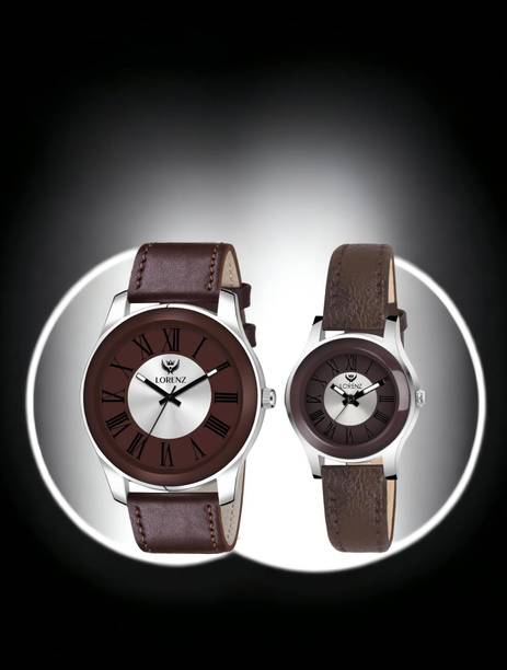 Lorenz Combo Of Two Tone Dial Analog Couple Watch For Men & Women | AM-12A Analog Watch  - For Boys & Girls AM-12A
