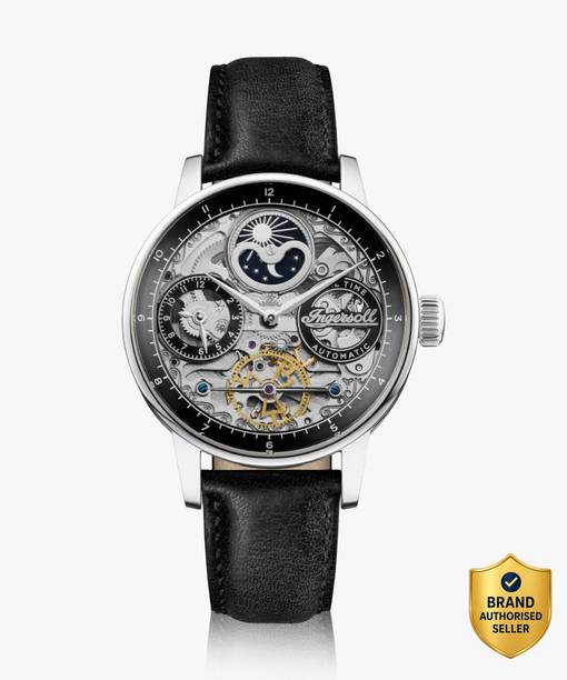 Automatic Black Skeleton Dial With Lifetime Warranty Analog Watch - For Men I07701