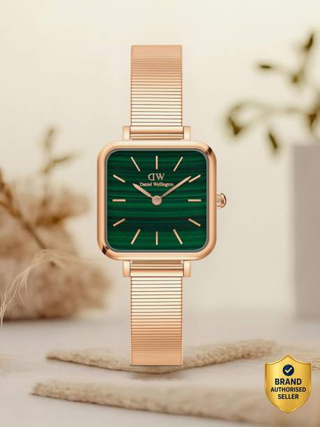 Quadro Studio Green color Square - 22 mm diameter Analog Watch  - For Women DW00100520
