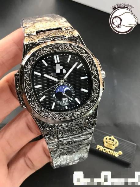 luxury iced out stainless steel analog watch for men Analog Watch  - For Boys & Girls ma858