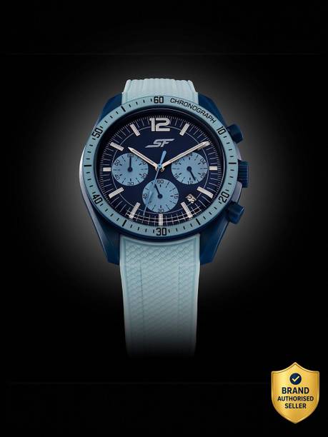 SF Genesis Quartz Multifunction Chronograph Blue Dial Lt blue Strap Analog Watch - For Men 77186PP02