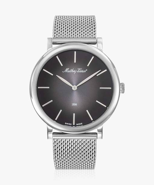 Swiss Made Monsoon Quartz Ronda 515 Movement Black Dial Analog Watch - For Men H7916AN