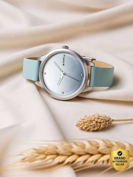 Titan Pastel Dreams Gradient Blue Dial Blue LeatherStrap Analog Watch  - For Women NT2664SL02,NU2664SL02