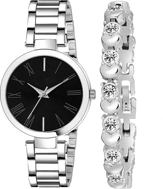 SHURAI Black_with_Gift_Bracelet Women & Girl Analog Watch  - For Girls