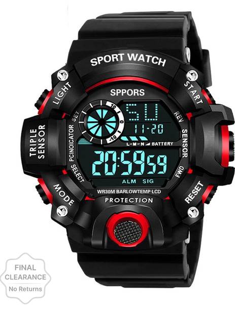 Kids Watch KIDS SPORTS WATCH Digital Watch - For Boys & Girls Digital Watch  - For Boys Men Sport Watch High-end Silicone Strap Military Wrist Watch Led Calendar Waterproof Digital Watch