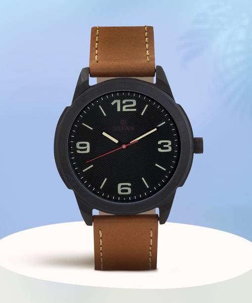 Titan purple analog watch top