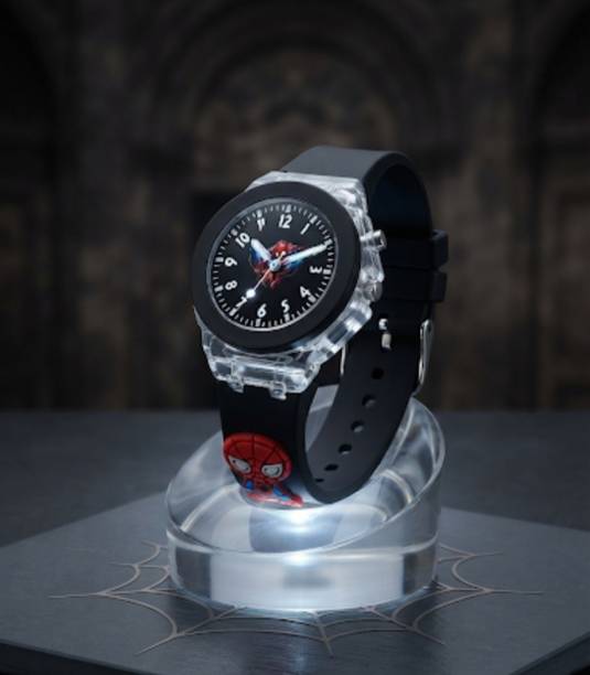 Spider-Man Web-Action Wristwatch for Kids Analog Watch  - For Boys Spidey-Sense Adventure Watch with 3D Detail