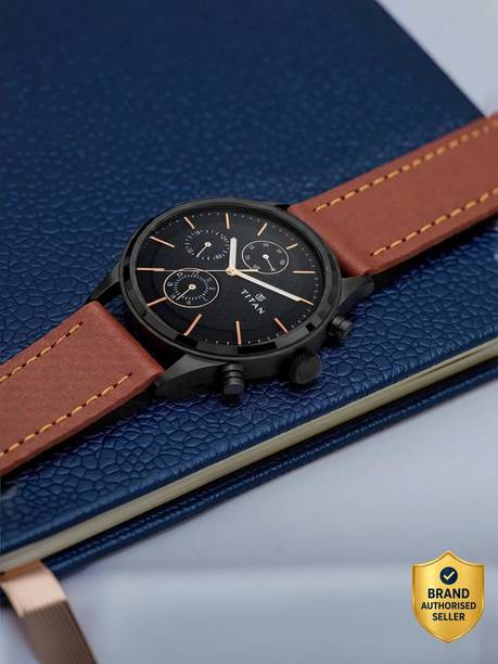 Titan Workwear Multifunction Black Dial Brown LeatherStrap Analog Watch  - For Men NT1787KM02,PLPEWGE0040002,1787KM02,NU1787KM02,NU1805NL01